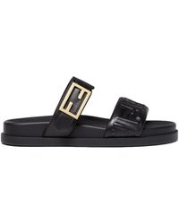 Fendi - Nappa Leather Slides - Lyst