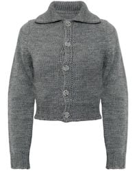MM6 by Maison Margiela - Long-Sleeved Knitted Cardigan - Lyst