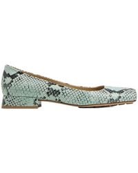 Bottega Veneta - Tower Python-Print Ballerina Shoes - Lyst