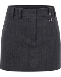 Patrizia Pepe - Pinstriped Mini Skirt - Lyst