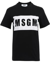 MSGM - Logo Short-Sleeved T-Shirt - Lyst