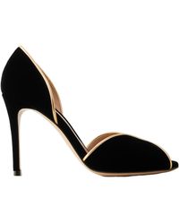 Gianvito Rossi - Metallic Leather-Trimmed Velvet Pumps - Lyst