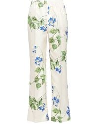 Prada - Straight-Leg Floral Printed Trousers - Lyst