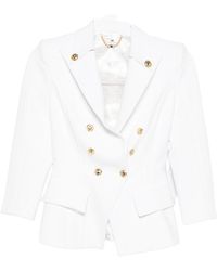Elisabetta Franchi - Structured Double-Breasted Blazer - Lyst