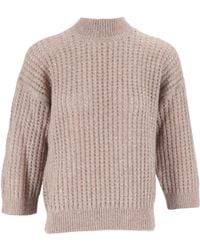 Peserico - Sequin-Embellished Chunky-Knit Sweater - Lyst