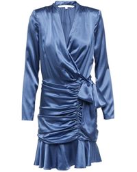 Veronica Beard - Satin Wrap Dress - Lyst