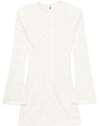 ROTATE BIRGER CHRISTENSEN - Floral-Lace Long-Sleeve Mini Dress - Lyst