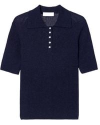 DUNST - Short-Sleeved Knit Polo Shirt - Lyst