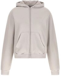 Balenciaga - Logo Embroidered Zip-Up Hoodie - Lyst