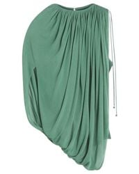 Lanvin - Draped Jersey Top - Lyst