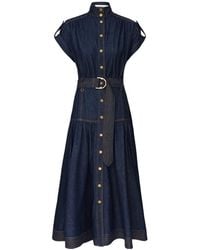 Zimmermann - Midi Denim Dress - Lyst