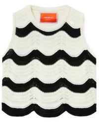 La DoubleJ - La Doublej Chevron Sleeveless Top - Lyst