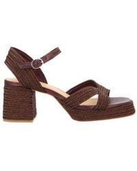 Castañer - Castañer Braided Block Heel Sandals - Lyst