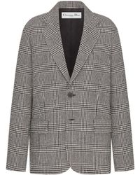 Dior - Houndstooth Button-Up Jacket - Lyst