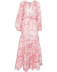 ERMANNO FIRENZE - Floral-Print Maxi Dress - Lyst