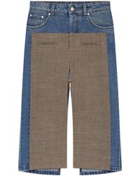 Stella McCartney - Front Slit Midi Denim Skirt - Lyst