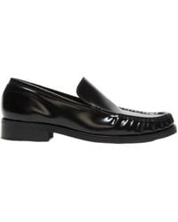 Acne Studios - Logo Detailed Round Toe Loafers - Lyst