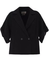Weekend by Maxmara - Short Wool Broadcloth Coat - Lyst