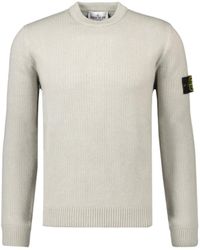 Stone Island - Logo Patch Crewneck Sweatshirt - Lyst