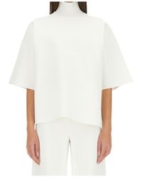 Theory - High Neck Straight Hem Top - Lyst