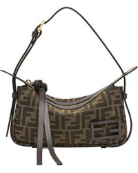 Fendi - Simply Ff Jacquard Mini Shoulder Bag - Lyst