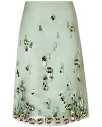 Fendi - Duchess Satin Skirt - Lyst