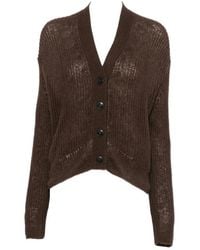Closed - Ribbed-Knit V-Neck Cardigan - Lyst