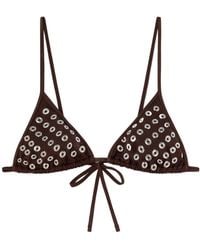 GIMAGUAS - Emily Eyelet Triangle Bikini Top - Lyst