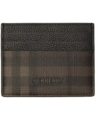 Burberry - Checked Card Holder Wallet - Lyst