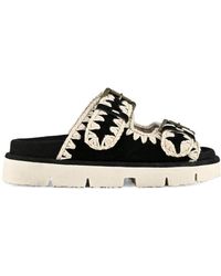 Mou - Logo Slippers - Lyst