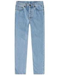 Carhartt - Newel Logo-Patch Straight-Leg Jeans - Lyst