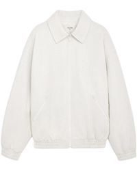Celine - Lapel Zipper Leather Jacket - Lyst