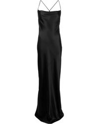 Saint Laurent - Spaghetti Strap Open Back Maxi Dress - Lyst