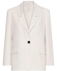 Marella - Straight-Fit Stretch Canvas Blazer - Lyst