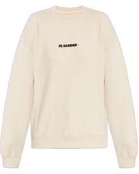 Jil Sander - Logo Printed Crewneck Sweatshirt - Lyst