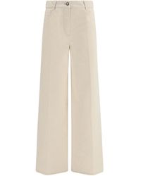 forte_forte - Flocked Wide-Leg Jeans - Lyst