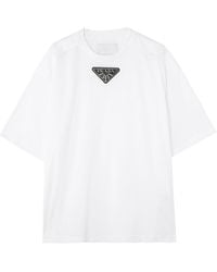 Prada - Logo Short-Sleeved T-Shirt - Lyst