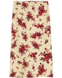 Jil Sander - Envers Satin Printed Skirt - Lyst
