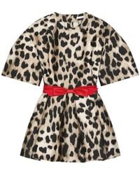 Givenchy - Leopard Cocoon Mini Dress - Lyst
