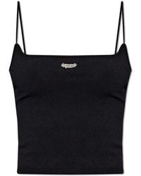 DSquared² - Cropped Top With Logo - Lyst