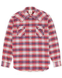 Fortela - Josh Checkered Cotton Western Shirt - Lyst