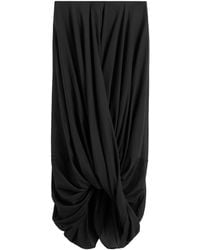 TOTEME - Totême Cocoon Draped Midi Skirt - Lyst