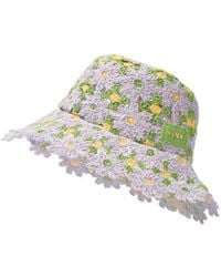 Fendi - Embroidered Crochet Bucket Hat - Lyst