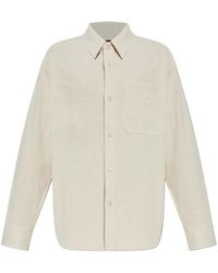 A.P.C. - Curved Hem Shirt - Lyst