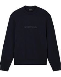 Emporio Armani - Logo Cotton Sweatshirt - Lyst