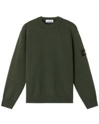 Stone Island - Logo Patch Crewneck Sweatshirt - Lyst