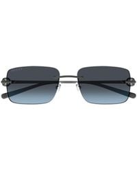 Gucci - Eyewear Rectangular Frame Sunglasses - Lyst