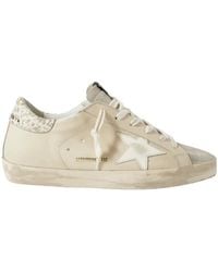Golden Goose - The Metal Logo Imitates The Old Low-Top Casual Sneakers - Lyst