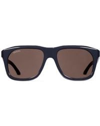 Gucci - Square Frame Sunglasses - Lyst