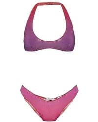Oséree - Oséree Glossy Halterneck Bikini Set - Lyst